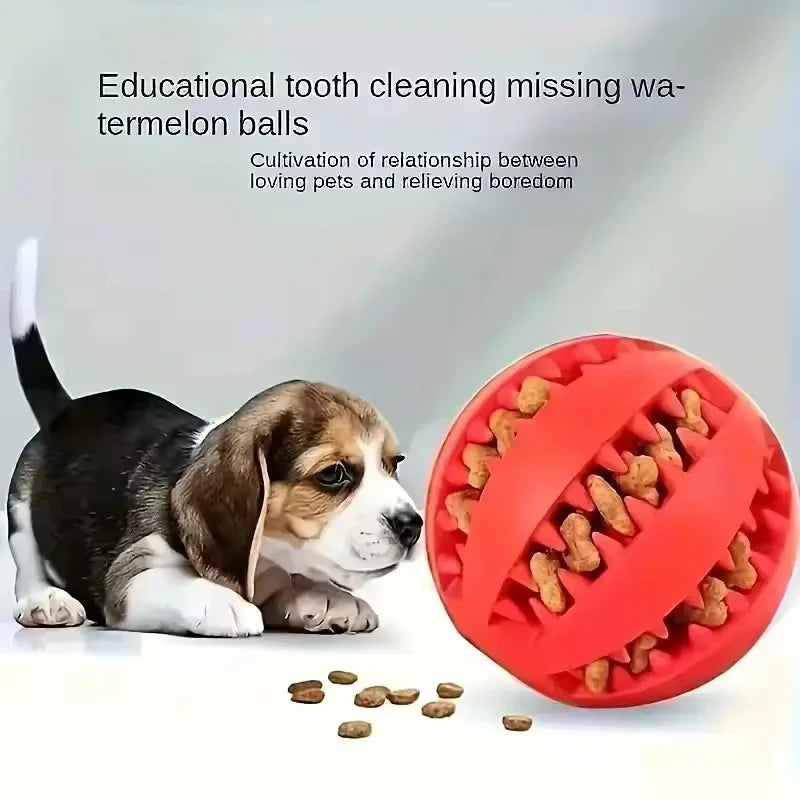 Treat Dispensing Dog Ball – Interactive Rubber Puzzle Toy