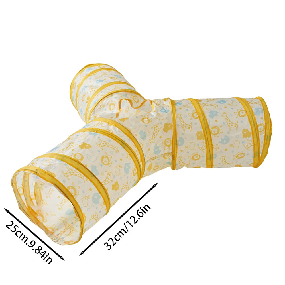 Cat Tunnel Foldable Interactive Play Tunnel for Indoor Cats & Kittens