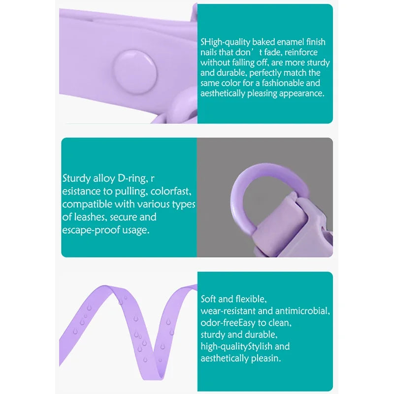PVC Dog Collar Waterproof Adjustable Breakaway Easy Clean
