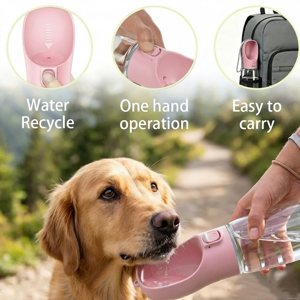 Portable Dog Water Bottle – Leakproof Travel Drinking Cup