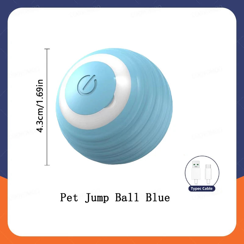 Automatic Interactive Cat Toy Ball – USB Rechargeable Rolling Toy