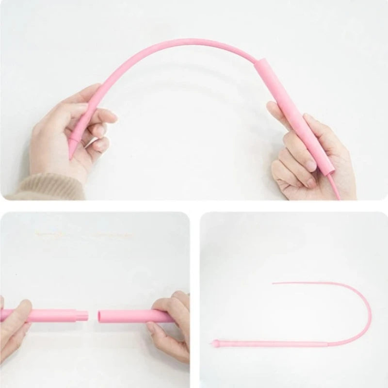 Cat Teaser Toy with Silicone Mouse Tail, Interactive Cat Wand