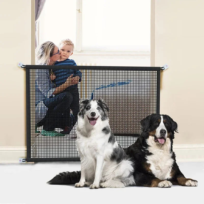 Dog Barrier Fence Folding Mesh Pet Gate for Indoor Safety