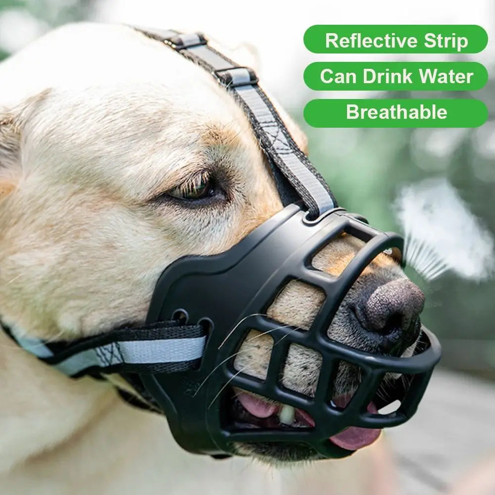 Adjustable Dog Muzzle – Breathable Anti-Biting Mouth Cover