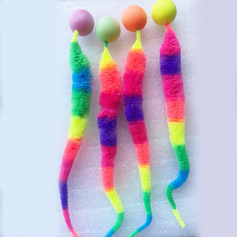 Interactive Cat Toy – Colorful Bouncing Teaser Ball