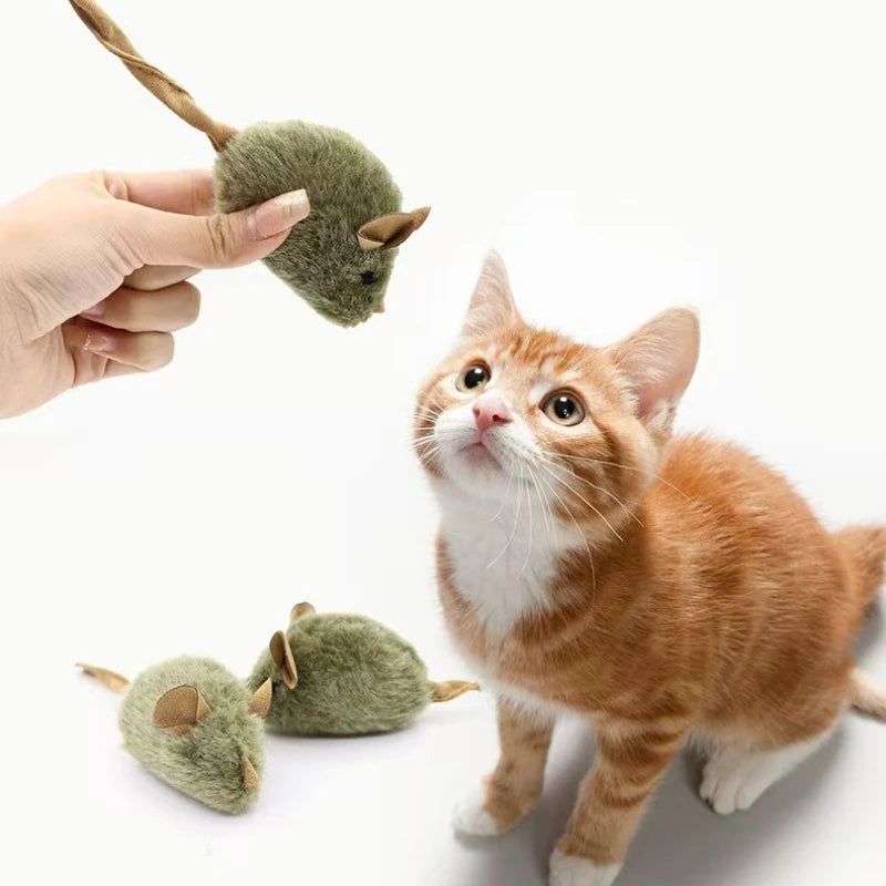 Interactive Mouse Cat Toy – Chirping Plush Toy for Kittens