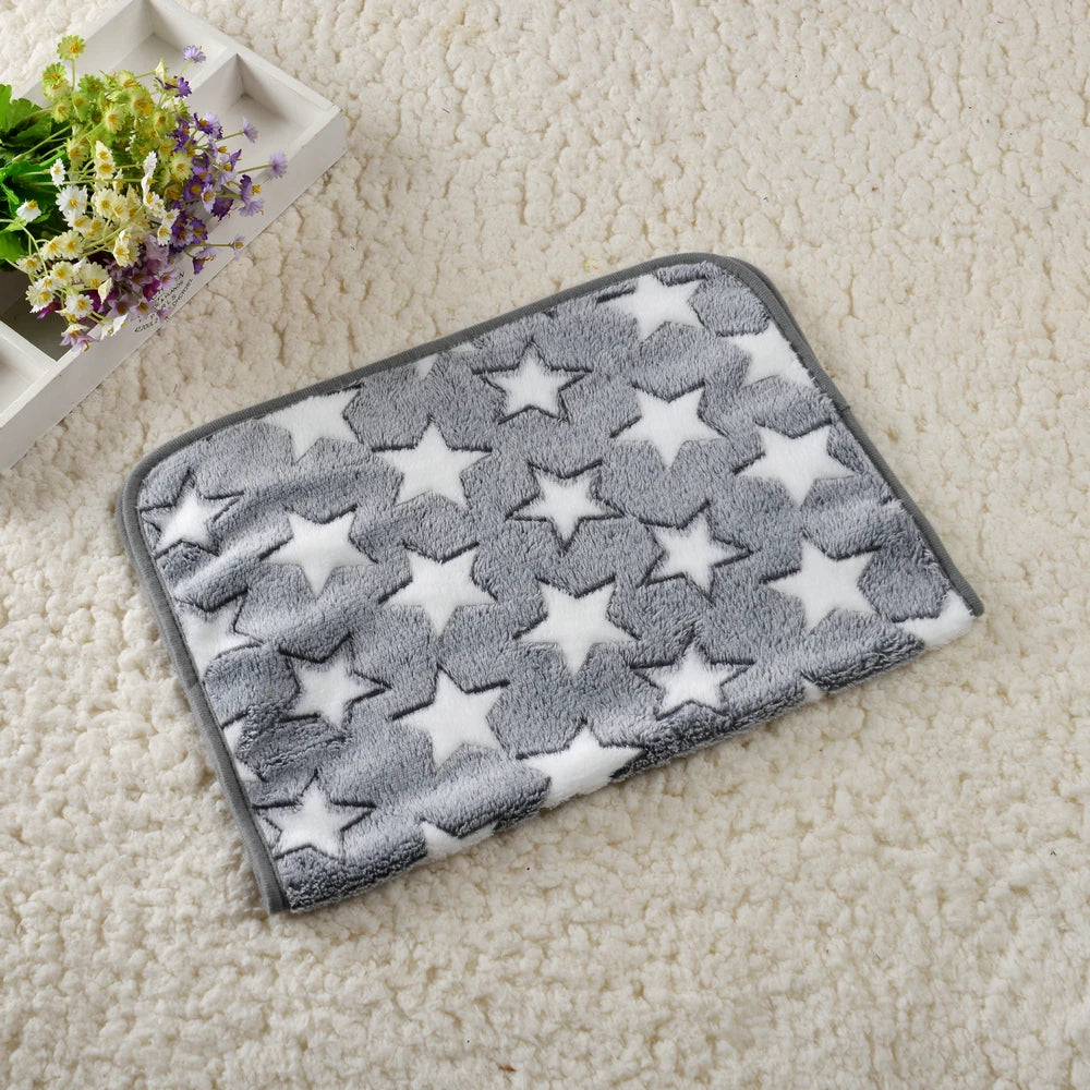 Dog Bed Mat – Soft Warm Coral Fleece Pet Sleeping & Travel Mat