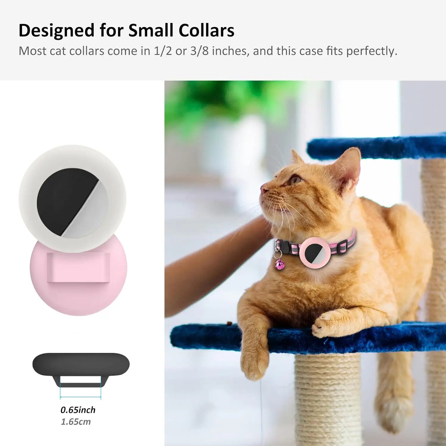 Cat AirTag Holder – Silicone GPS Tracker Collar Case
