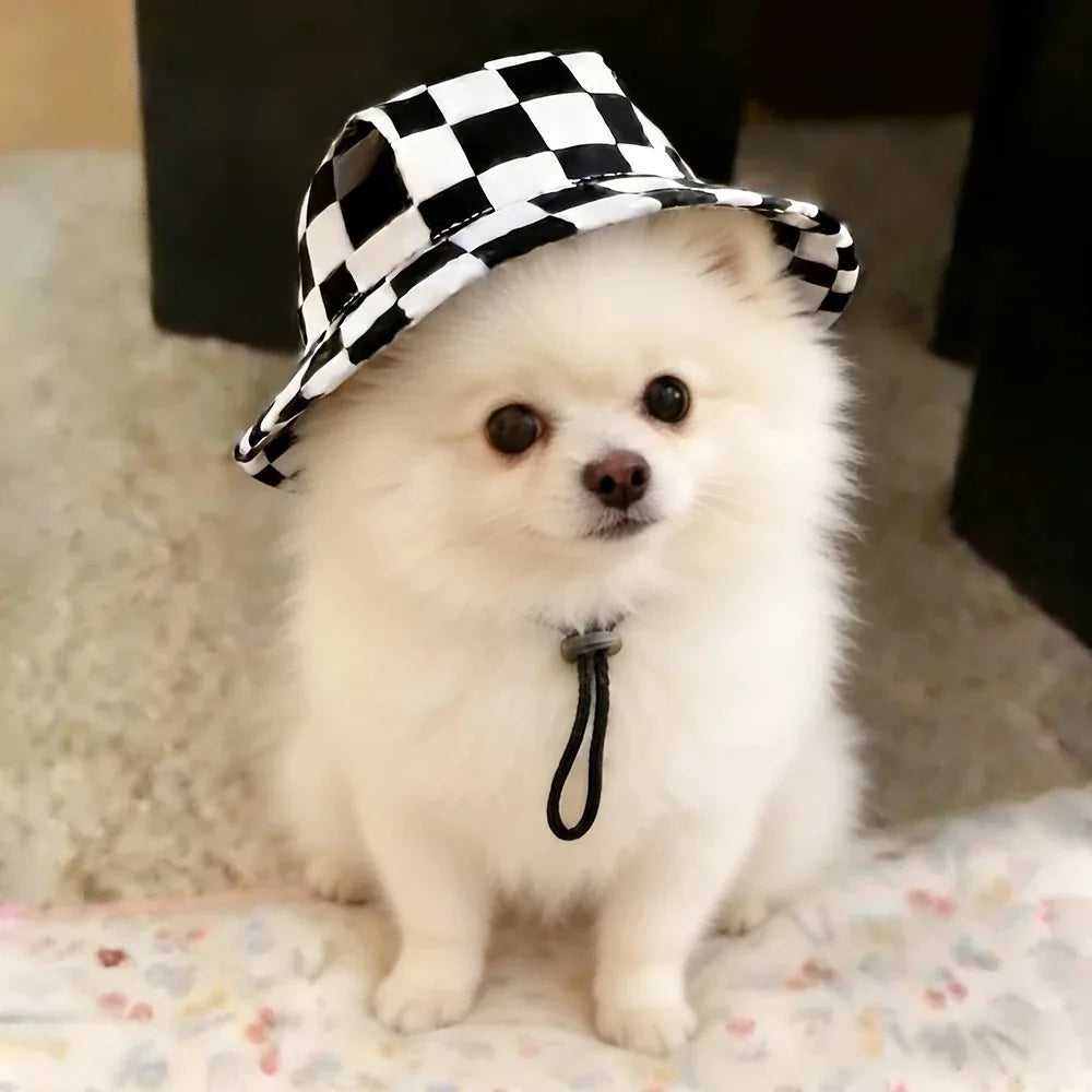 Dog Sun Hat Adjustable Bucket Hat for Summer Outdoor Walks
