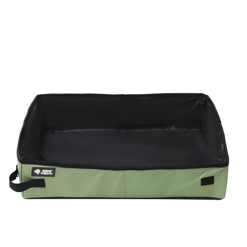 Portable Cat Litter Box – Foldable Travel Pet Toilet Tray