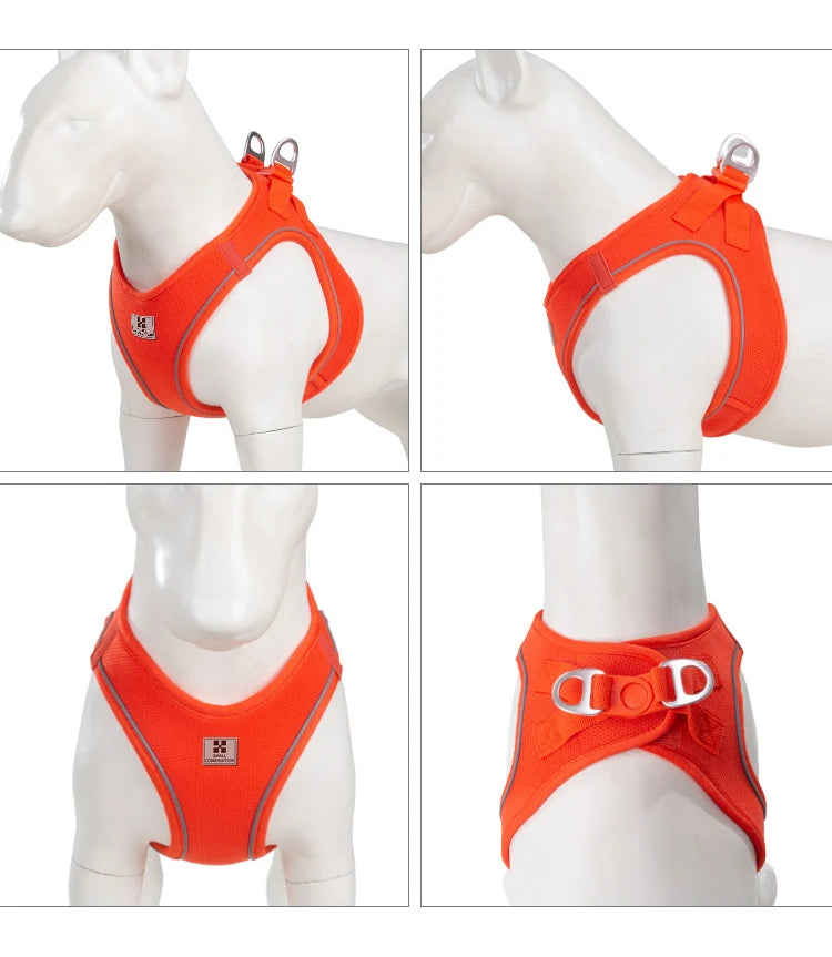 Dog Harness and Leash Set – Adjustable Reflective Puppy Harness