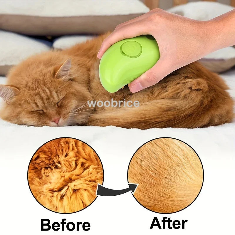 Cat Steam Brush 3-in-1 Pet Grooming Brush for Loose Hair & Tangles