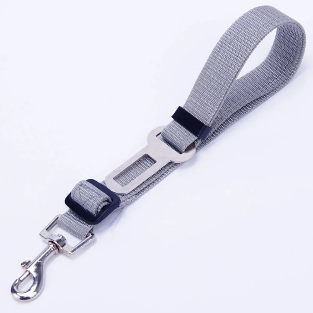 Adjustable Dog Car Seat Belt – Nylon Reflective Travel Harness