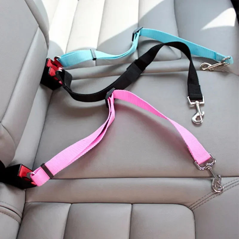 Dog Car Seat Belt – Adjustable Pet Safety Harness with Quick Release