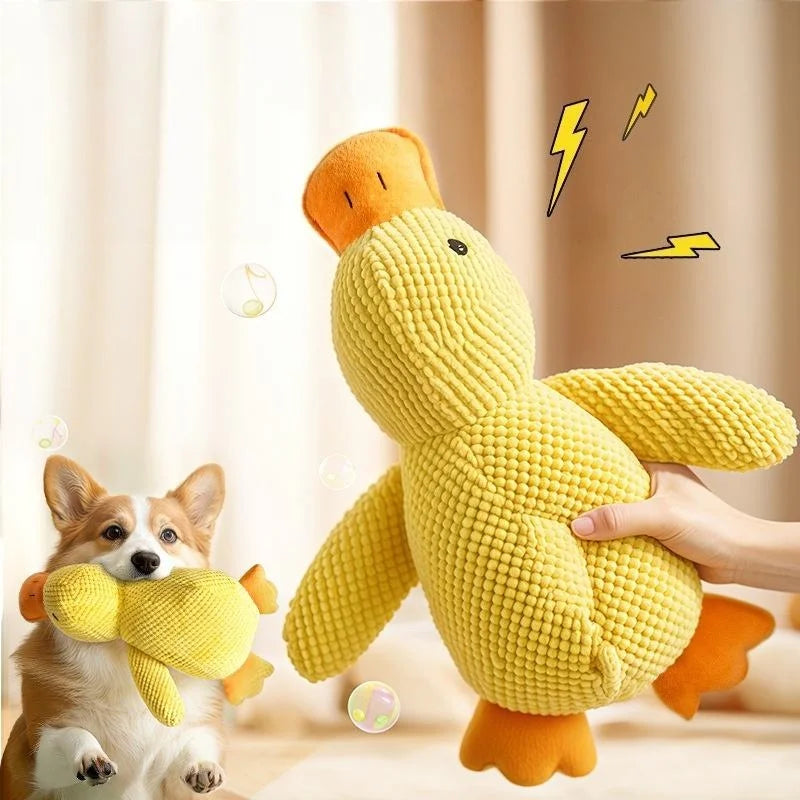 Squeaky Duck Dog Toy – Plush Sound Toy for Puppies & Dogs