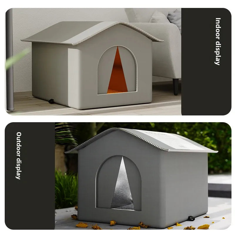 Outdoor Cat House – Waterproof Winter Pet Cave