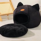 Cat Cave Bed – Cozy Covered Indoor Bed with Cushion