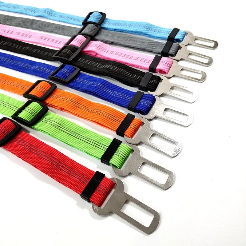 Adjustable Dog Car Seat Belt – Nylon Reflective Travel Harness