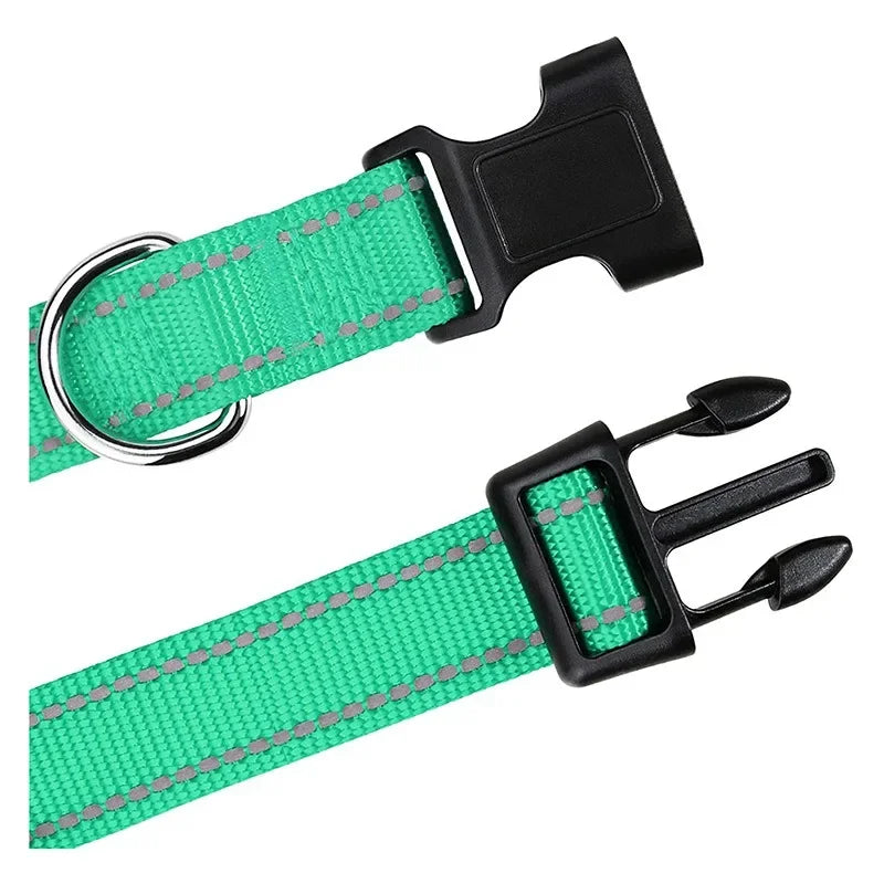 Reflective Dog Collar, Adjustable Nylon Safety Collar for Small Dogs