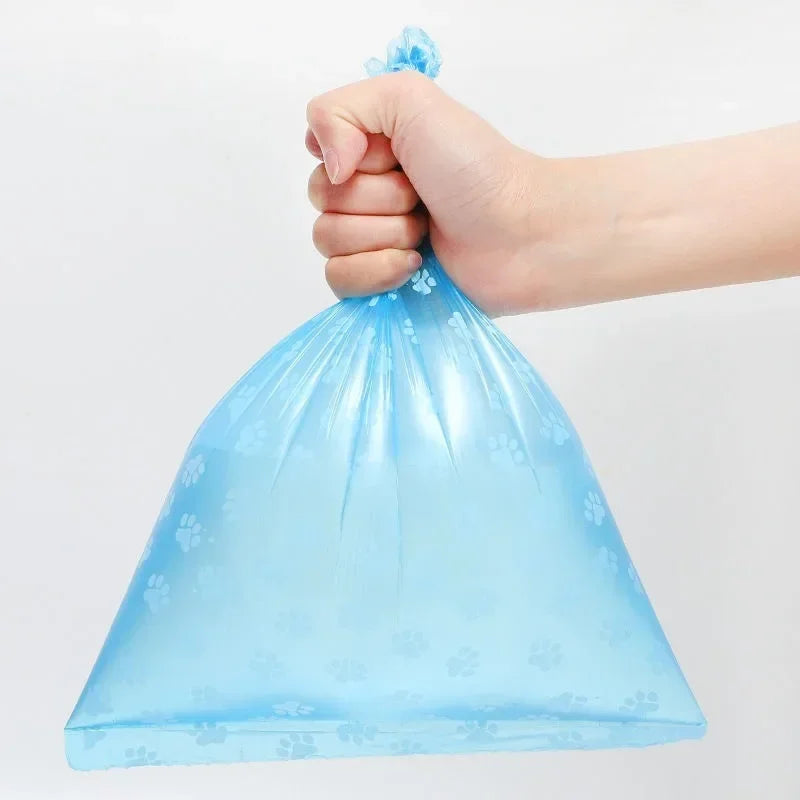 Dog Poop Bags Biodegradable Leak Proof Scented Paw Print Rolls