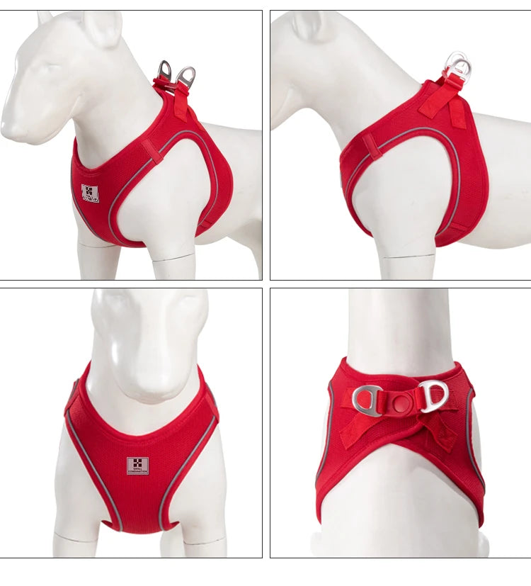 Dog Harness and Leash Set – Adjustable Reflective Puppy Harness