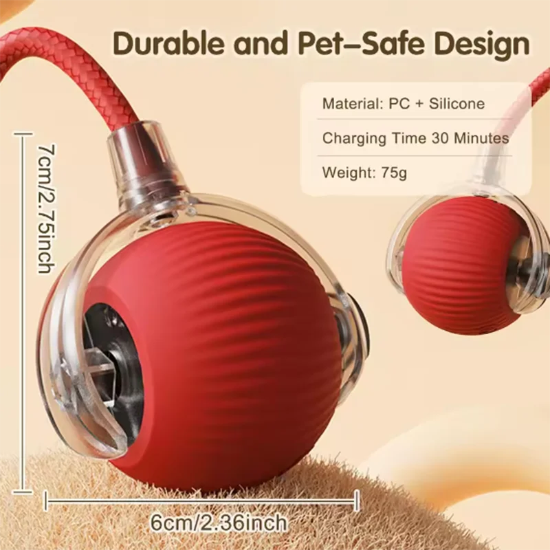 Automatic Cat Ball Toy – Rechargeable Rolling Interactive Toy