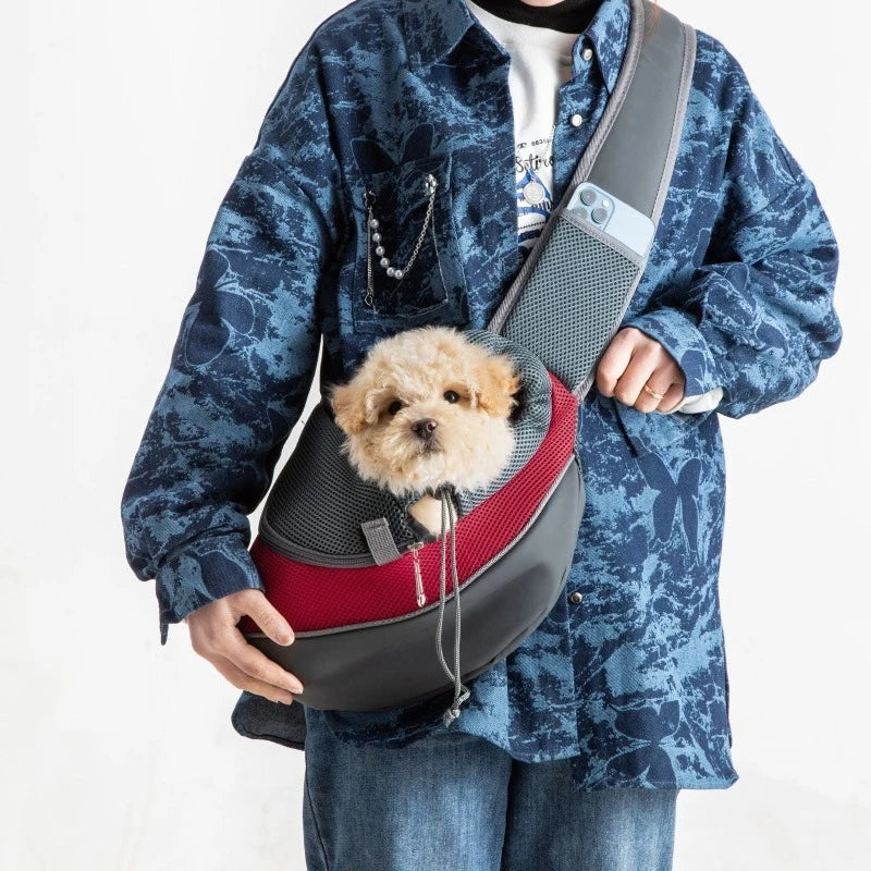 Pet Carrier Sling – Breathable Shoulder Bag for Small Dogs & Cats