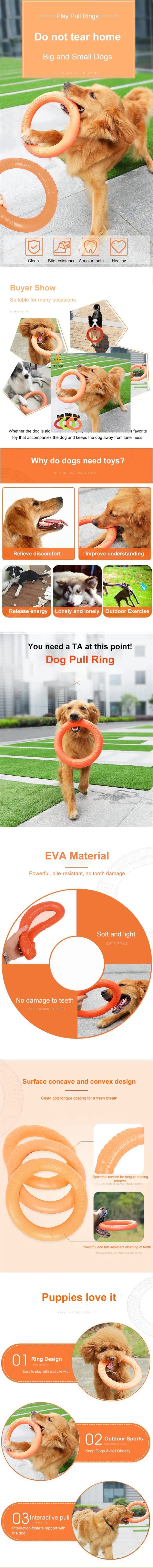 Flying Disc Dog Toy – EVA Interactive Training Ring