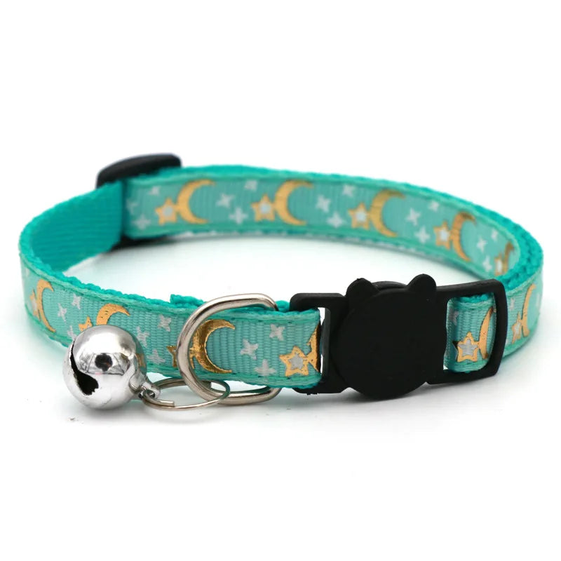 Adjustable Cat Collar with Bell – Breakaway Reflective Kitten Collar