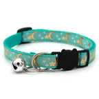 Adjustable Cat Collar with Bell – Star Moon Breakaway Collar