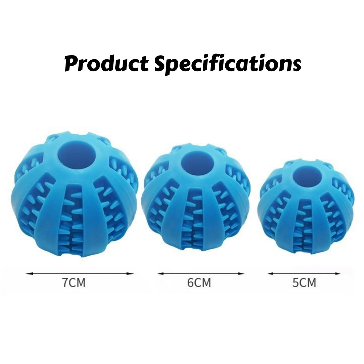 Dog Teething Toy – Rubber Chew Ball & Interactive Puzzle Toy