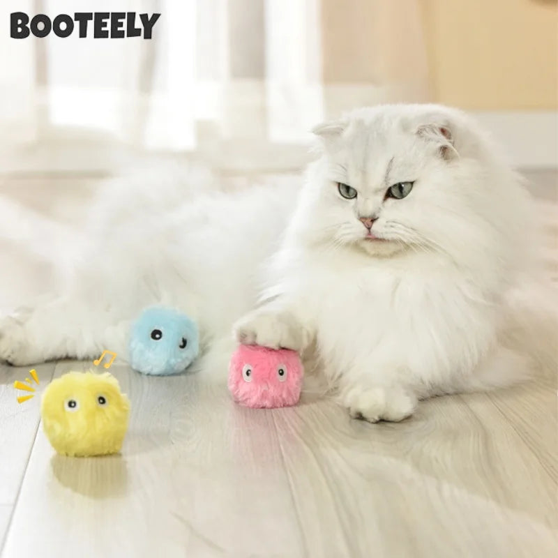 Interactive Cat Toy Ball – Plush Catnip Squeaky Toy
