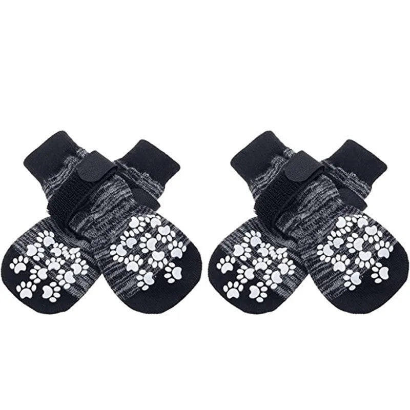 Dog Socks with Straps – Anti Slip Paw Protector for Indoor Floors