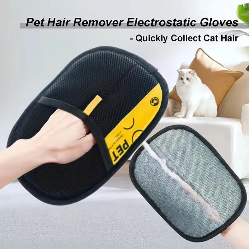 Pet Hair Remover Glove – Reusable Cat & Dog Grooming Mitt