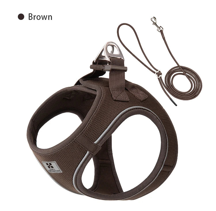 Dog Harness and Leash Set – Adjustable Reflective Puppy Harness