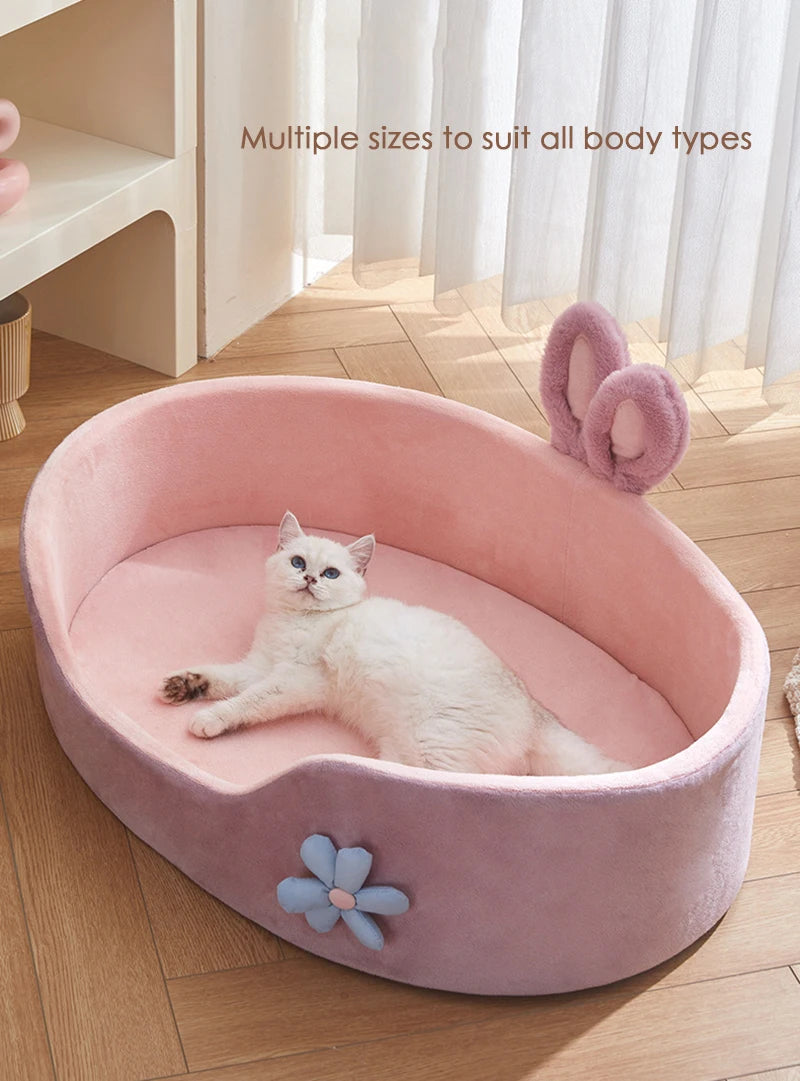 Bolster Dog Bed – Washable Soft Bed with Raised Sides & Non-Slip Base
