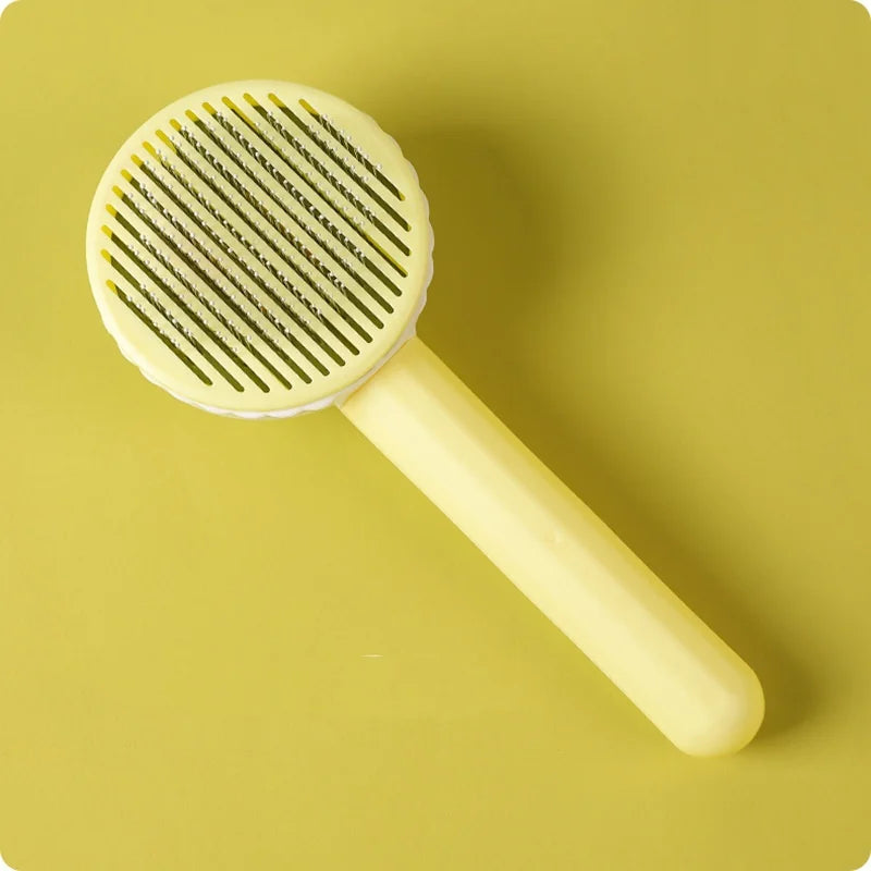 Dog Grooming Brush Self Cleaning Pet Hair Removal Comb