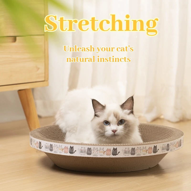 Cat Scratching Post – Corrugated Cat Scratcher with Catnip