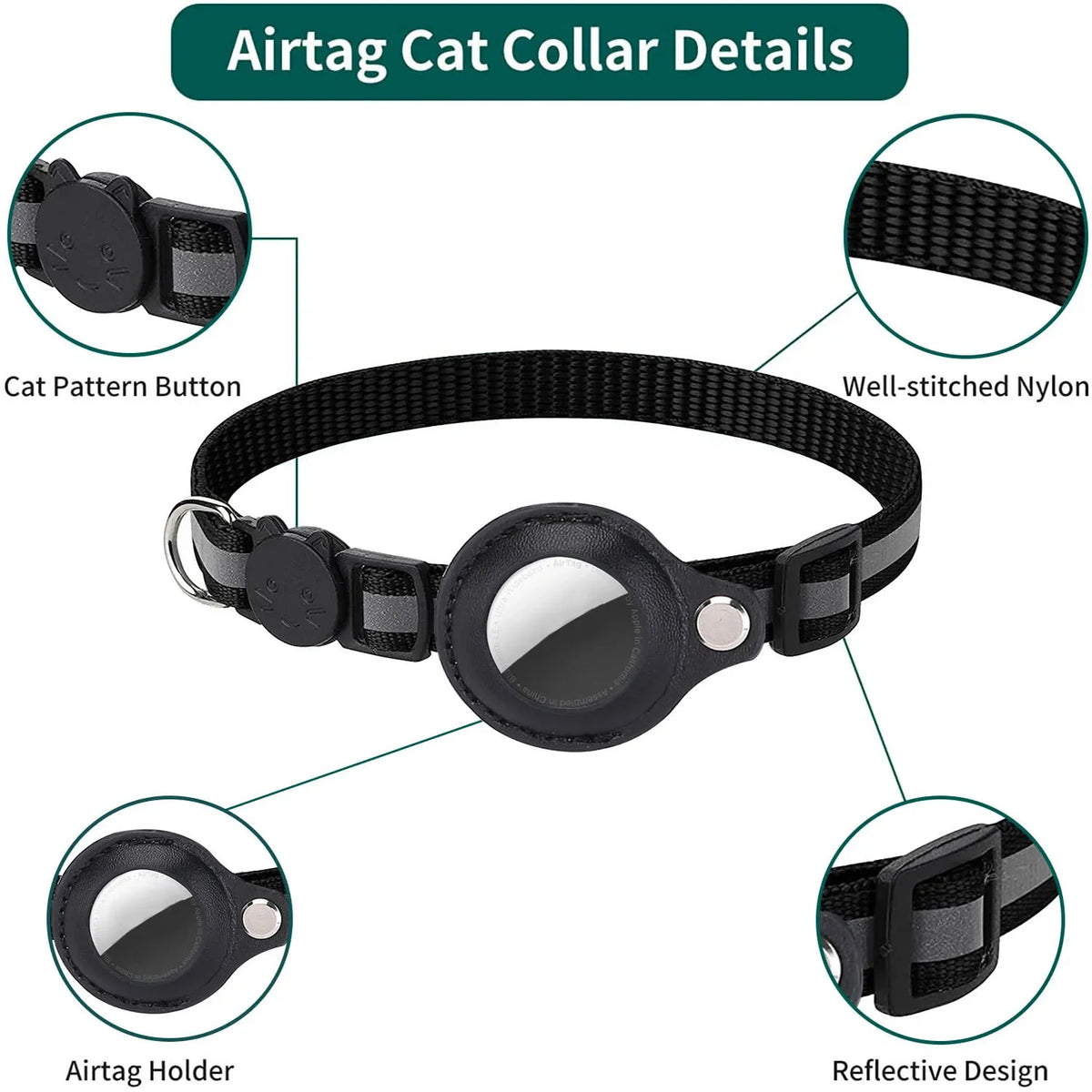 AirTag Cat Collar with Holder