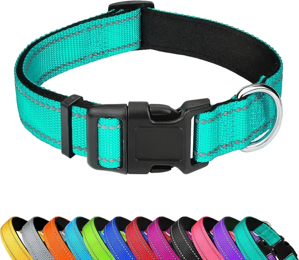 Adjustable Dog Collar – Soft Padded Nylon Quick Release