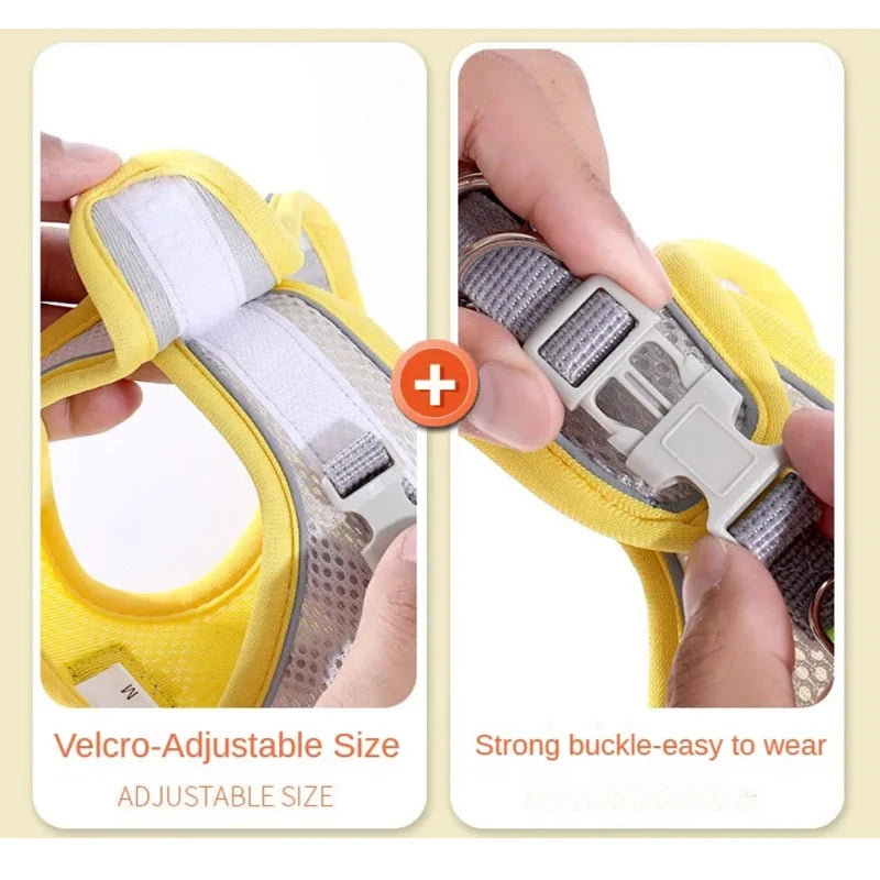 Reflective Dog Harness – Adjustable Vest with Leash Set