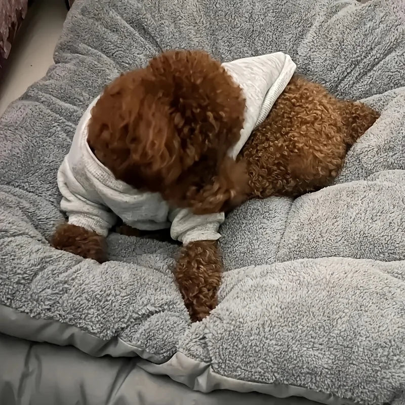Plush Dog Bed – Oversized Soft Sofa Crate Pad for Cats & Dogs