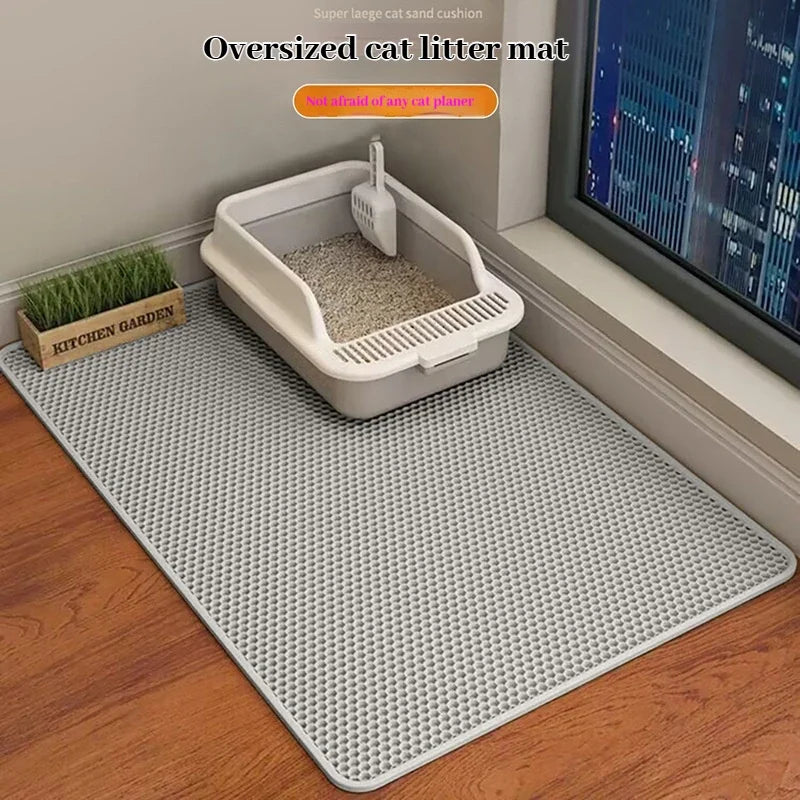 Cat Litter Mat – 2-Layer Waterproof Sand Trapping Mat