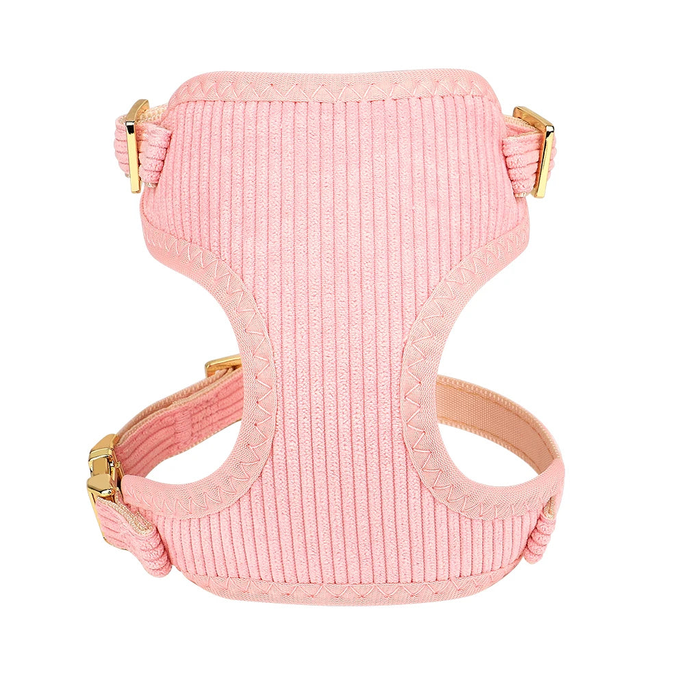 Dog Harness Leash Set, Soft Adjustable Harness & Collar for Small Dogs