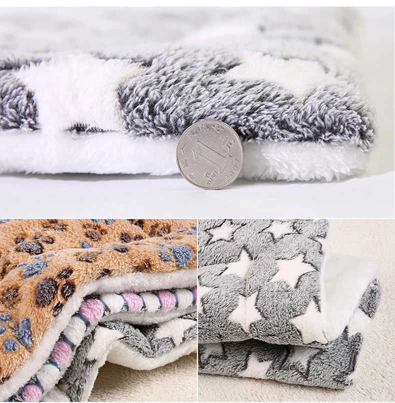 Dog Sleeping Mat – Washable Flannel Winter Bed for Small to Large Dogs
