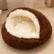 Covered Cat Bed – 2-in-1 Plush Cave Bed for Cats & Small Dogs