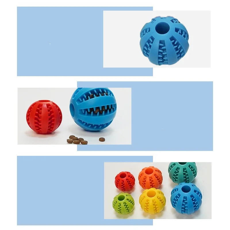 Dog Teething Toy – Rubber Chew Ball & Interactive Puzzle Toy