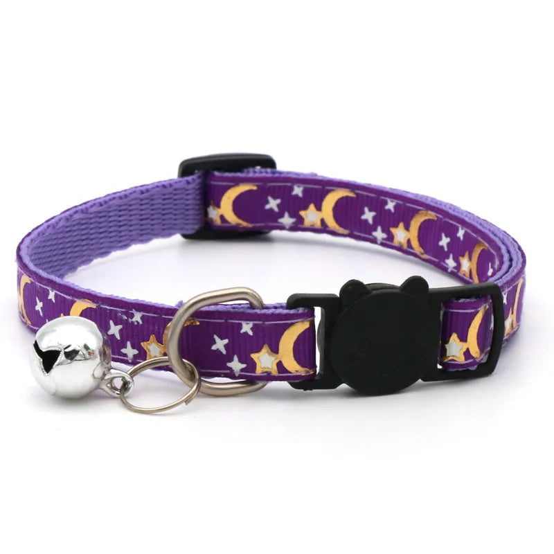 Adjustable Cat Collar with Bell – Breakaway Reflective Kitten Collar