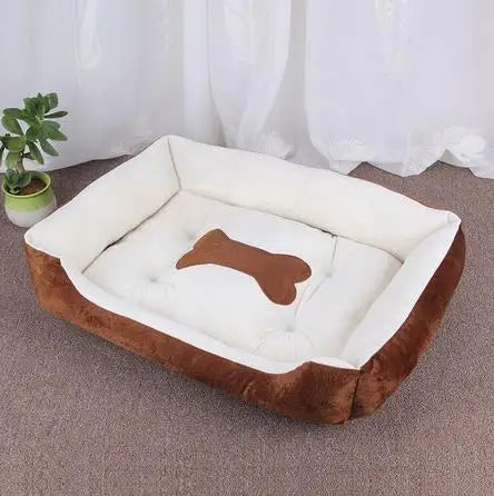 Large Dog Bed – Warm Square Pet Nest for Dogs & Cats