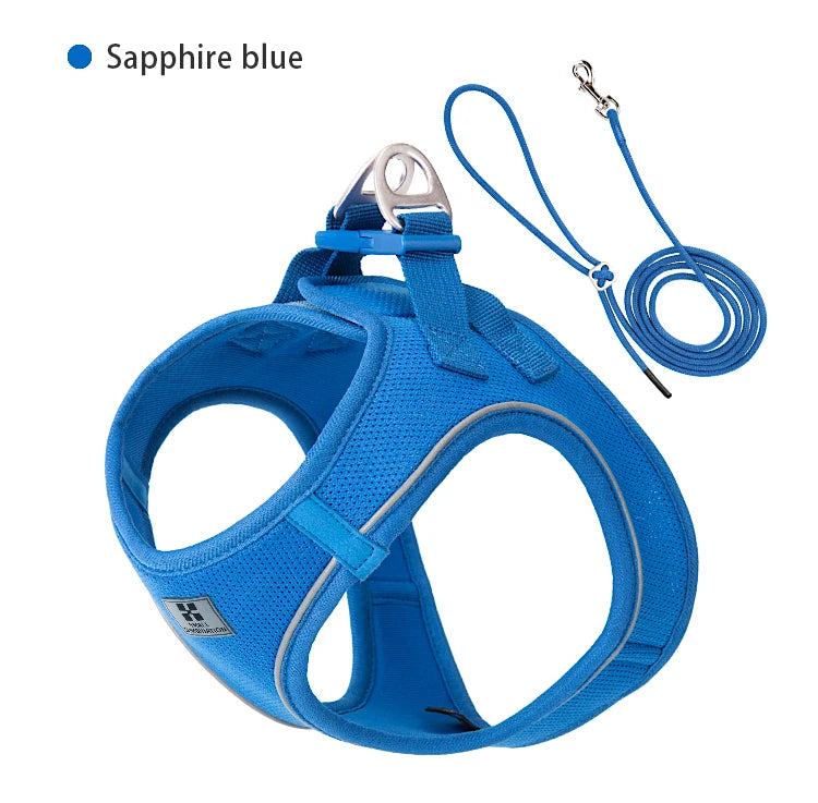 Dog Harness and Leash Set – Adjustable Reflective Puppy Harness